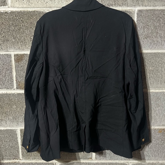 Lane Bryant Blazer Womens Size 20 Black Stretch Gold accents - Picture 2 of 4